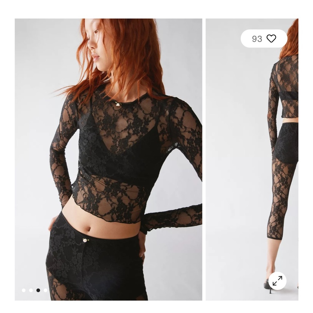 NWT- Urban Outfitters Lace Capris Pant Set